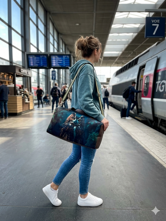 Sac de voyage - "Veilleur Nocturne" - Edition Prestige en Velours lisse