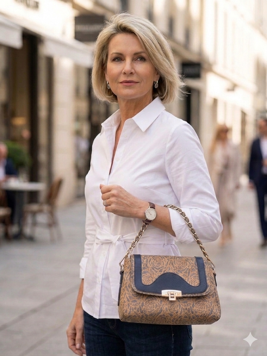 sac à main en liège, jean et simili cuir